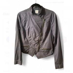 CAbi Blue-Grey Asymmetrical Utility Jacket